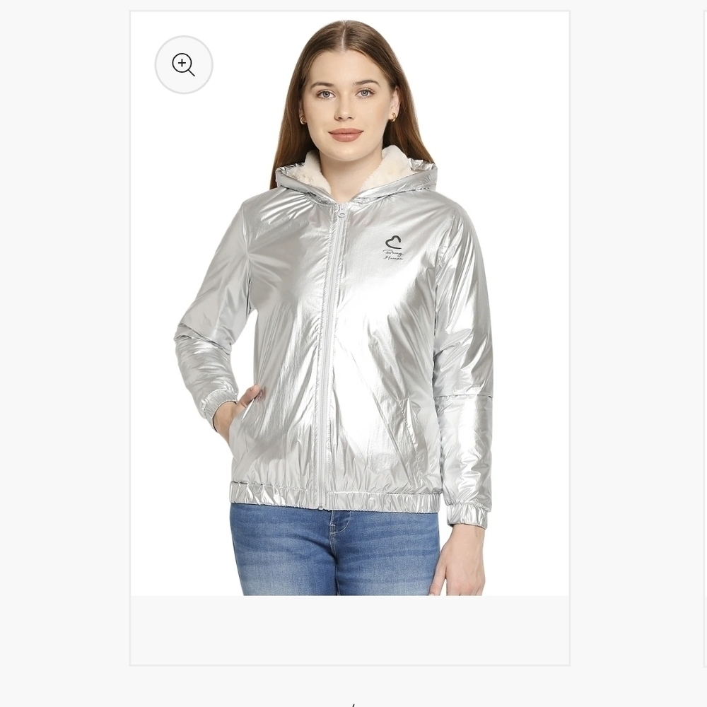 NWT Being Human Silver Ladies Jacket, 2XL, Small Fit, Check Measurements